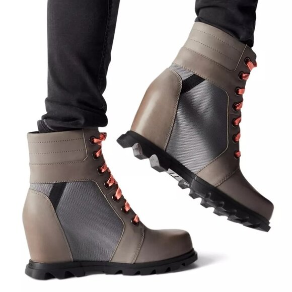 Sorel Joan Of Arctic Wedge III Lexie Bootie Quarry Womens Size 6